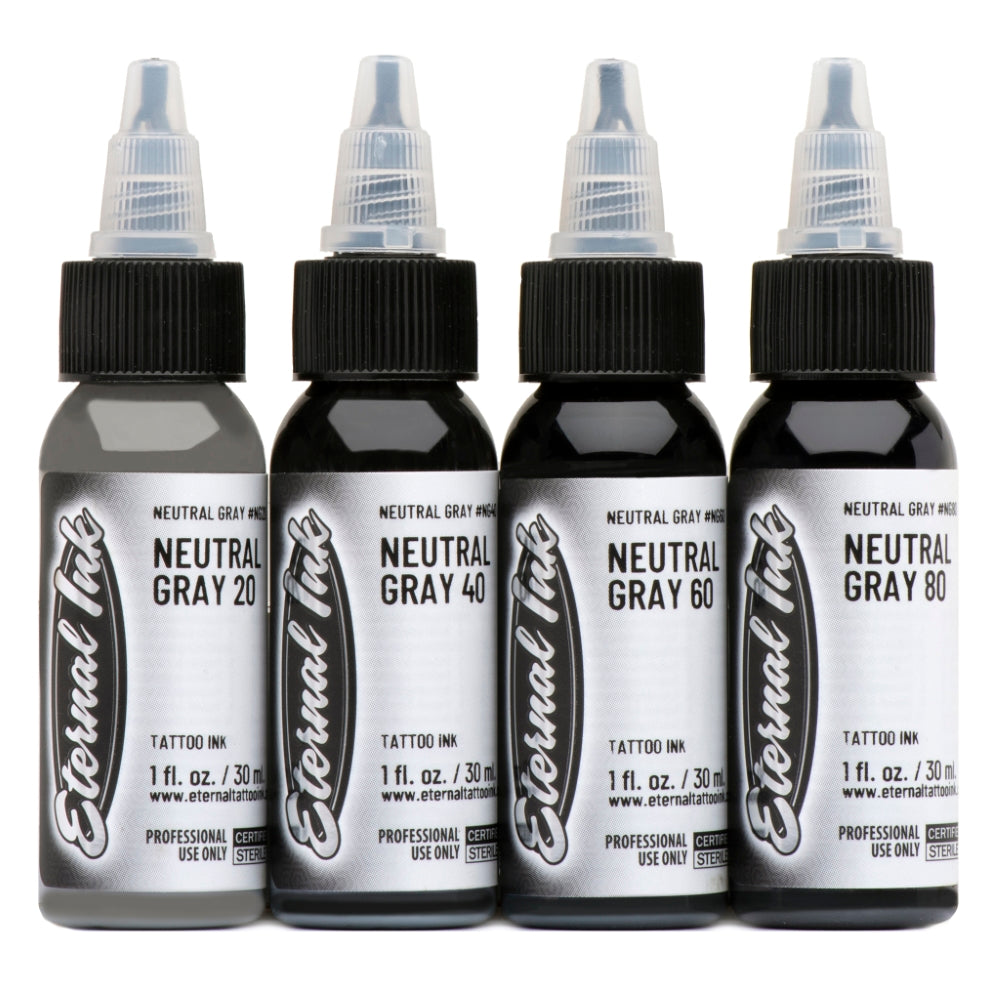 Eternal Ink - Neutral Opaque Set - Four 1oz. Bottles - Ultimate Tattoo Supply