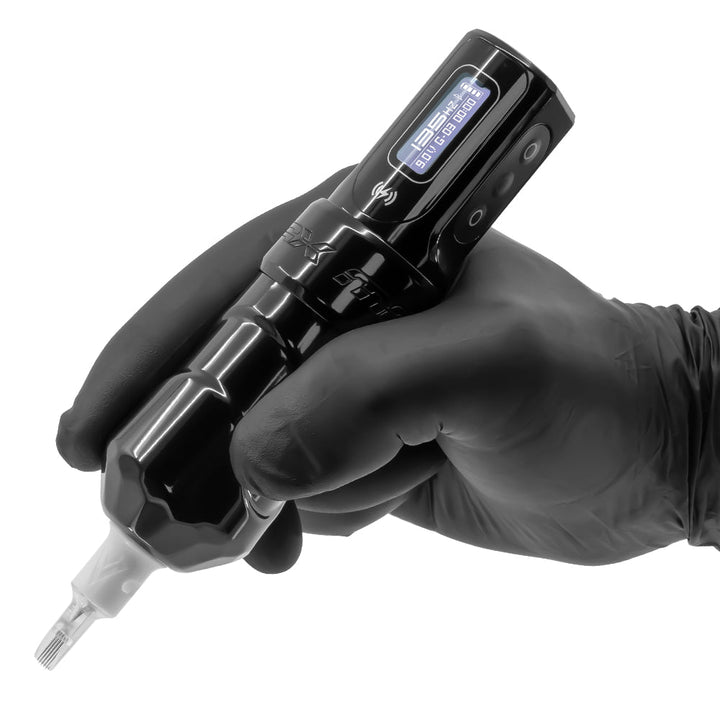 FK Irons Flux Max Wireless Tattoo Machine with 1 PowerBolt II — 3.2mm Stroke — Gold Stealth - Ultimate Tattoo Supply
