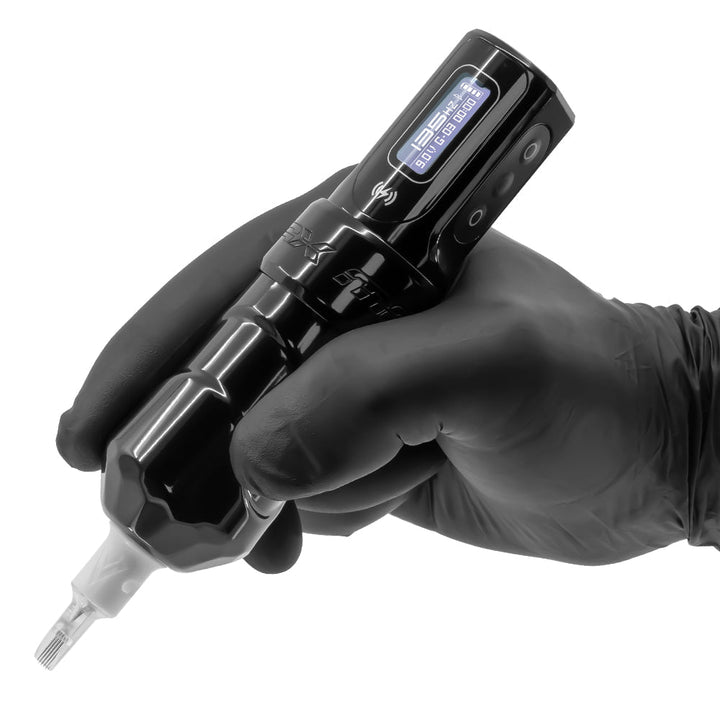 FK Irons Flux Max Wireless Tattoo Machine with 2 PowerBolt II — 3.2mm Stroke — Gold Stealth - Ultimate Tattoo Supply