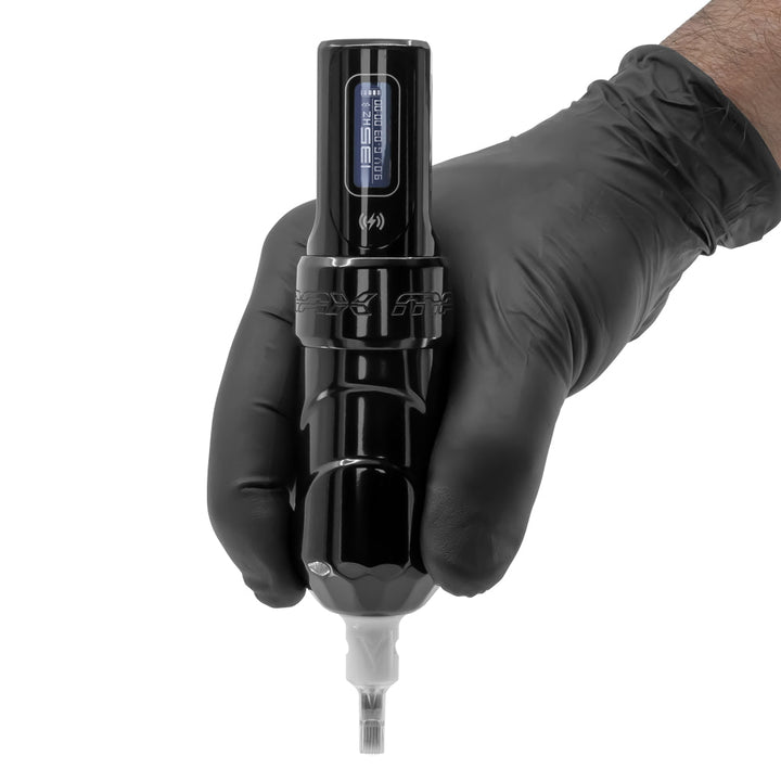 FK Irons Flux Max Wireless Tattoo Machine with 1 PowerBolt II — 3.2mm Stroke — Gold Stealth - Ultimate Tattoo Supply