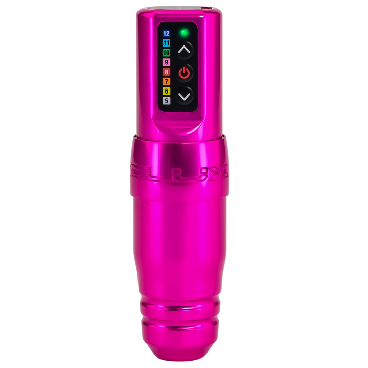 Microbeau Flux S Wireless Tattoo Machine with 1 PowerBolt — Bubblegum - Ultimate Tattoo Supply