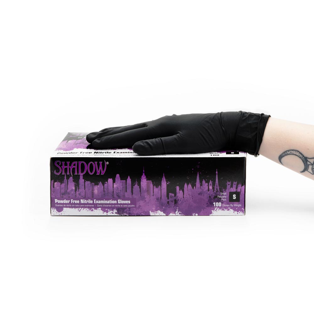 Adenna Shadow - Black Nitrile Exam Gloves - Ultimate Tattoo Supply
