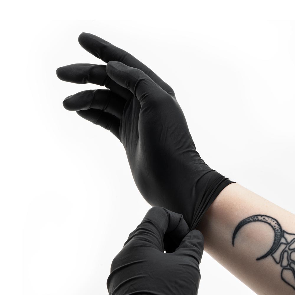 Adenna Shadow - Black Nitrile Exam Gloves - Ultimate Tattoo Supply