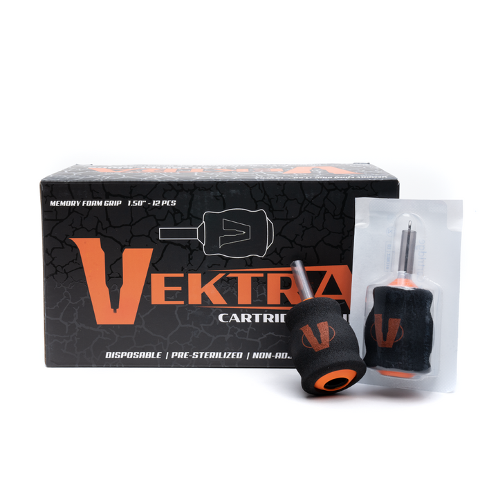 Vektra Disposable Foam Cartridge Grip - 1.5" - Ultimate Tattoo Supply