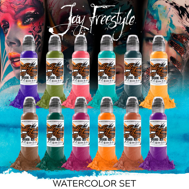 Jay Freestyle Watercolor Ink Set - Ultimate Tattoo Supply