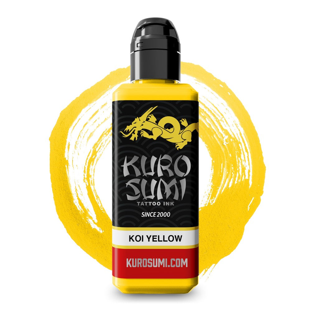 Kuro Sumi Koi Yellow, Vegan Friendly, Professional Ink 1.5oz