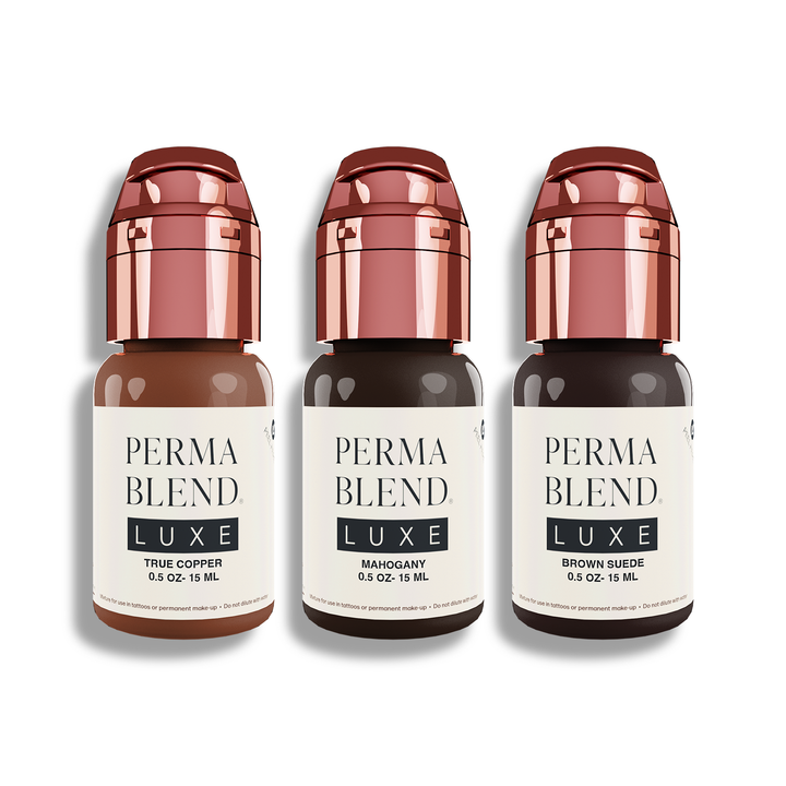 Modified Brown Mini Set — Perma Blend Luxe — 3 1/2oz Bottles - Ultimate Tattoo Supply