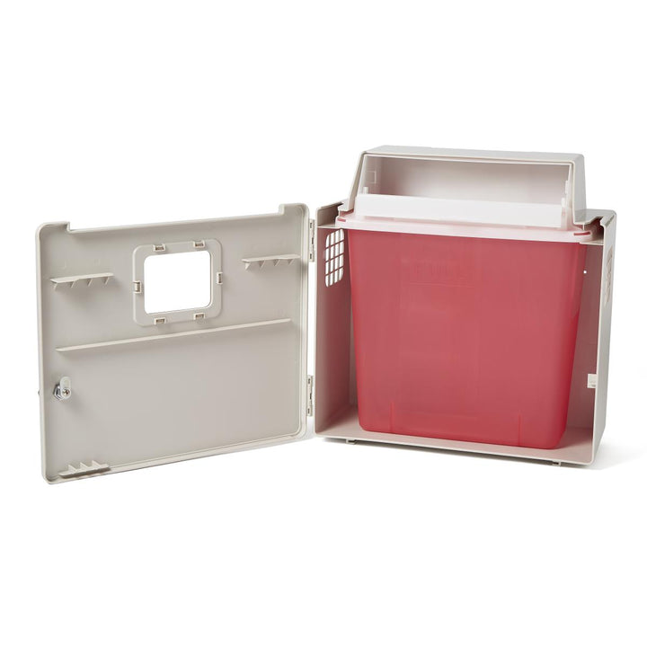 Locking Wall Cabinet - 5qt Sharps Capacity - Ultimate Tattoo Supply