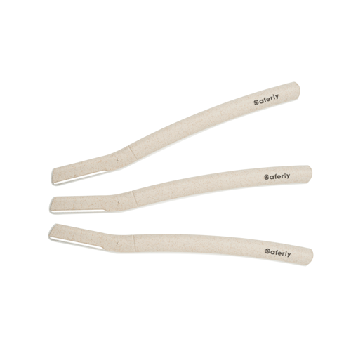 Saferly Biodegradable Eyebrow Razors - 3 Pack - Ultimate Tattoo Supply