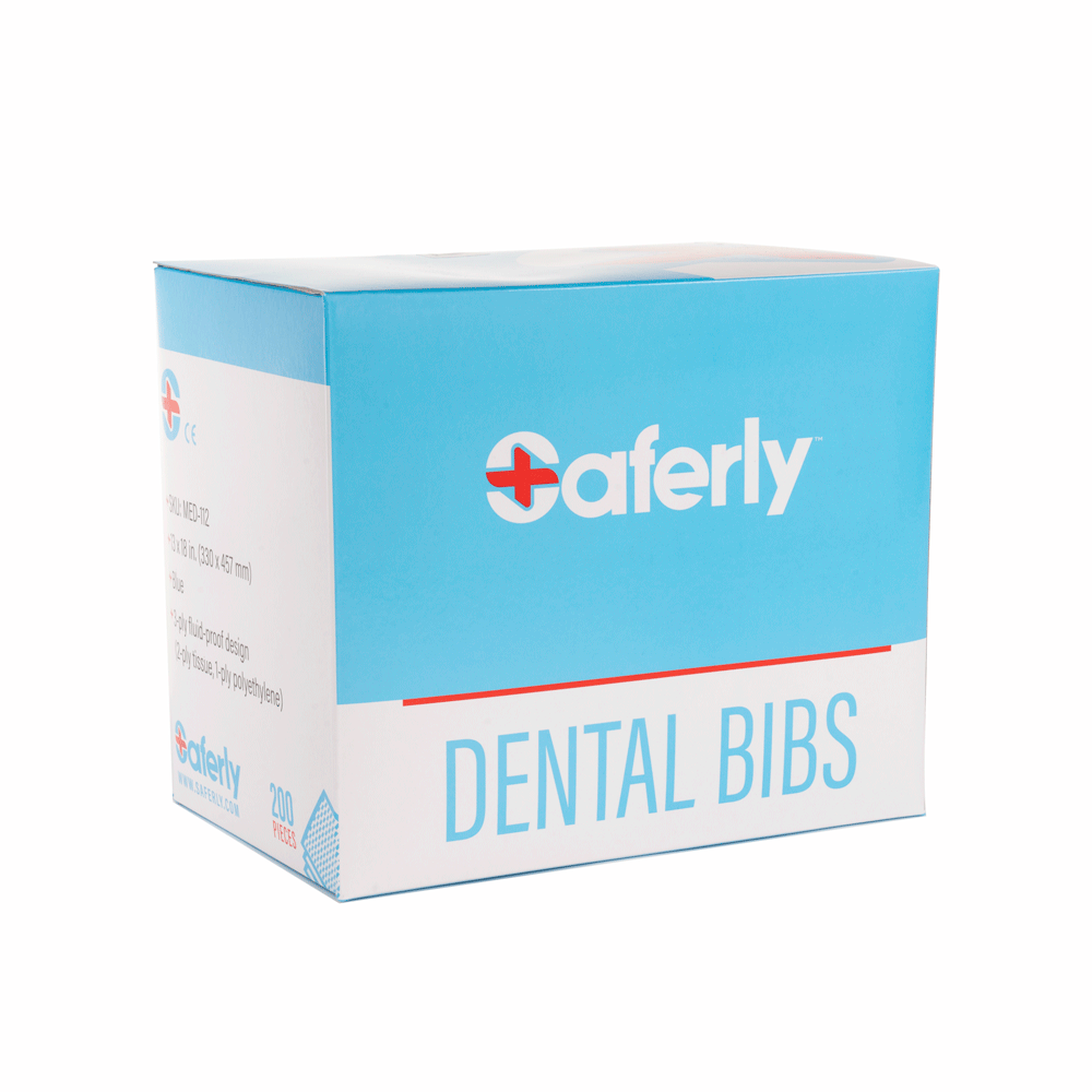 Saferly Blue Dental Bibs - Ultimate Tattoo Supply