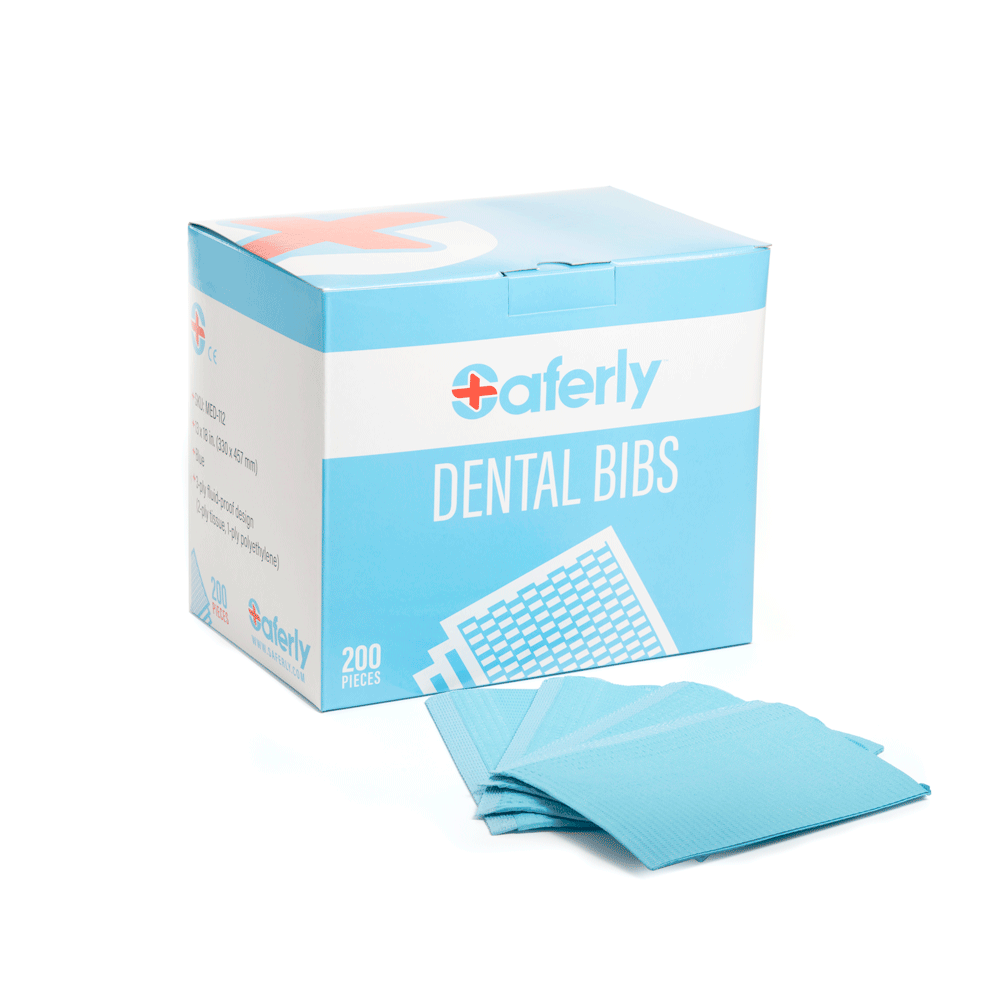 Saferly Blue Dental Bibs - Ultimate Tattoo Supply