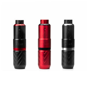 Peak Proteus Pen Tattoo Machine – Matte Black with Glossy Gray Ring - Ultimate Tattoo Supply