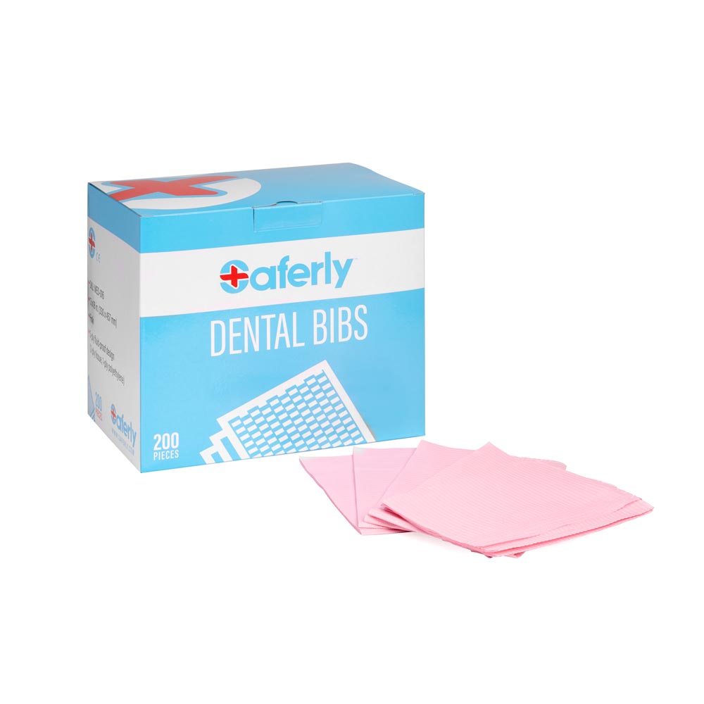 Saferly Pink Dental Bibs — Box of 200 - Ultimate Tattoo Supply