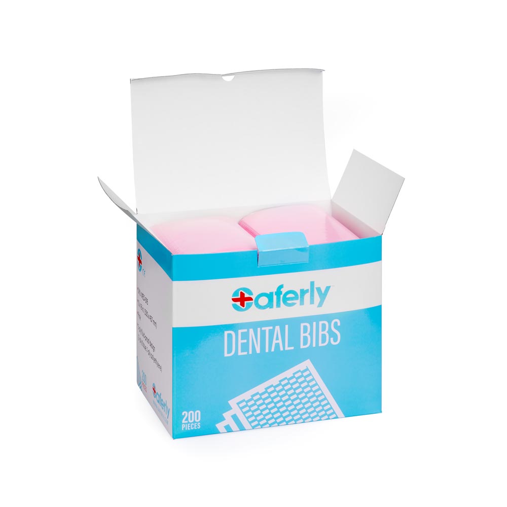 Saferly Pink Dental Bibs — Box of 200 - Ultimate Tattoo Supply