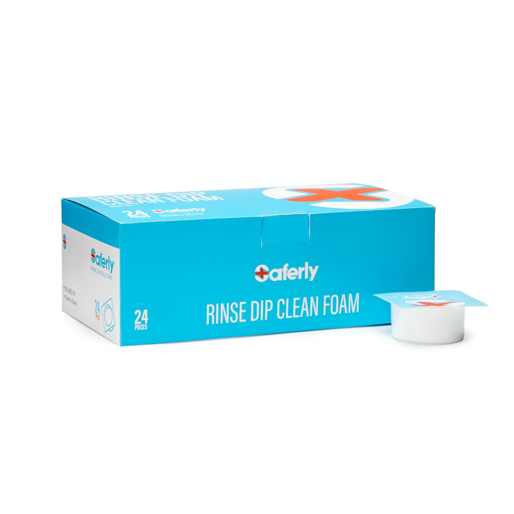 Saferly Rinse Caps with Foam — Box of 24 - Ultimate Tattoo Supply