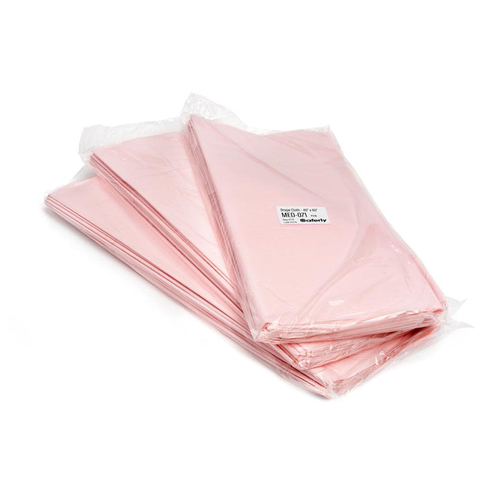 Saferly Pink Cloth Drape Sheets — 40" x 60" — Case of 100 - Ultimate Tattoo Supply