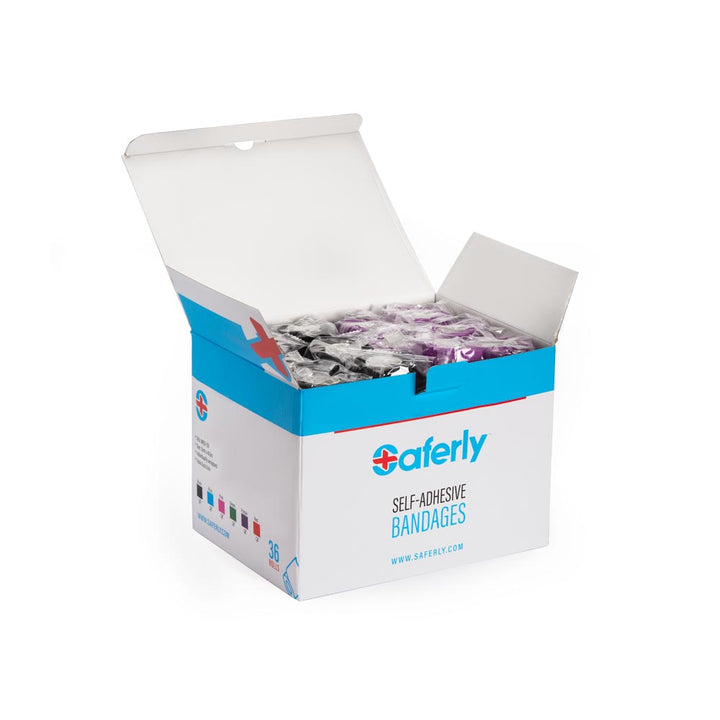 Saferly 2” Medical Cohesive Wrap — Assorted Colors — Case of 36 - Ultimate Tattoo Supply