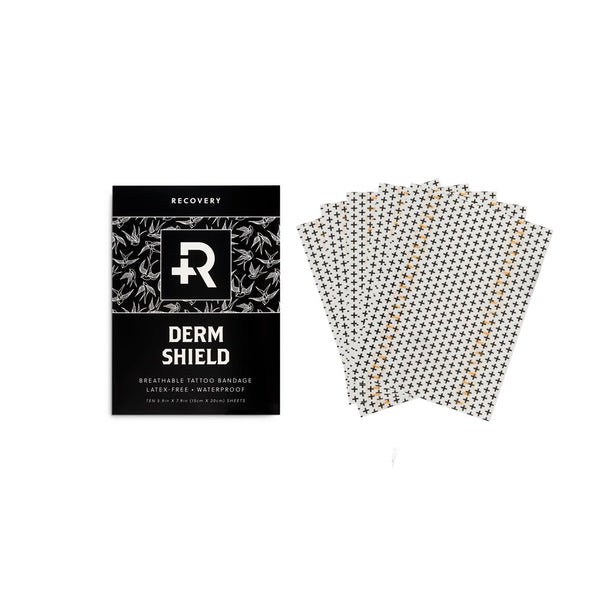 Recovery Derm Shield – Tattoo Adhesive Film – 5.9" x 7.9" Sheet Pack