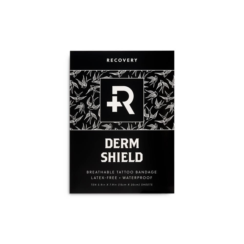 Recovery Derm Shield – Tattoo Adhesive Film – 5.9" x 7.9" Sheet Pack - Ultimate Tattoo Supply