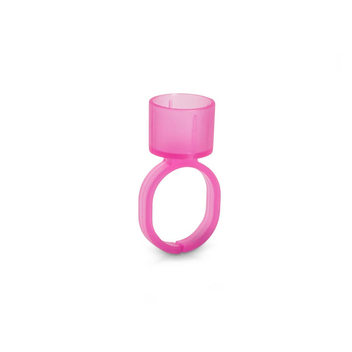 Cosmetic Ink Cup Holder Finger Ring — Pink — Bag of 50 - Ultimate Tattoo Supply