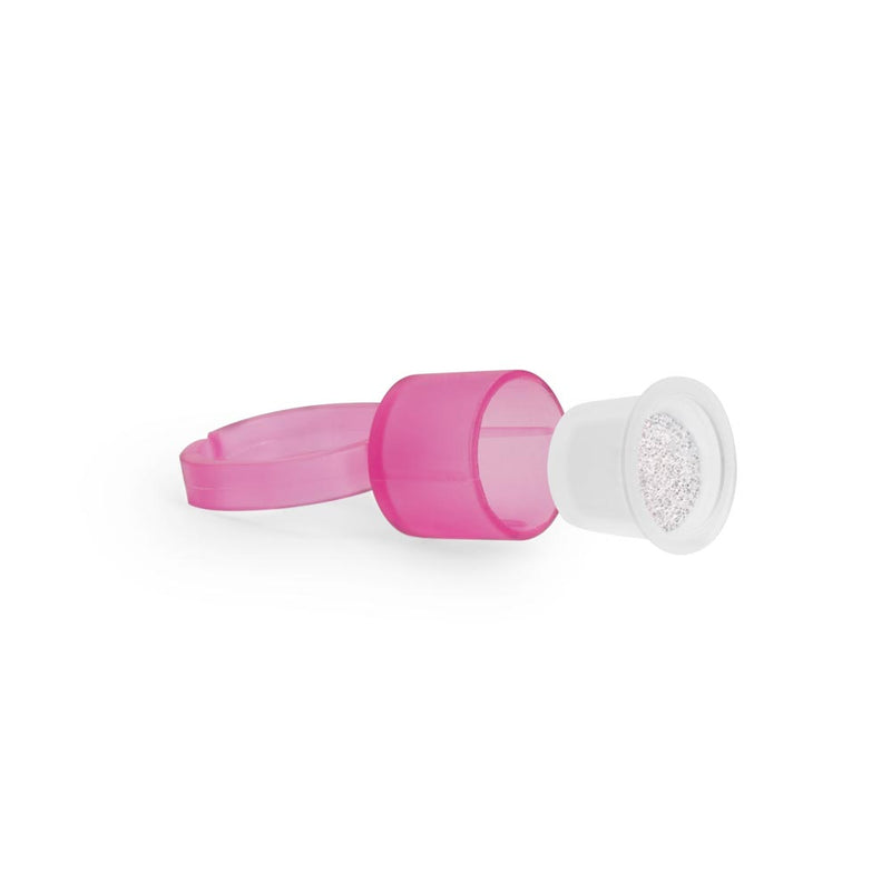 Cosmetic Ink Cup Holder Finger Ring — Pink — Bag of 50 - Ultimate Tattoo Supply