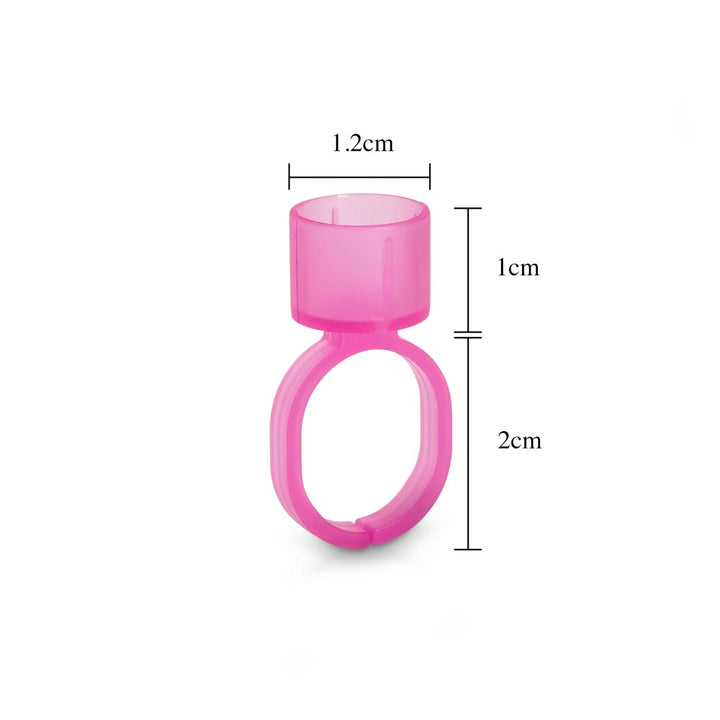 Cosmetic Ink Cup Holder Finger Ring — Pink — Bag of 50 - Ultimate Tattoo Supply