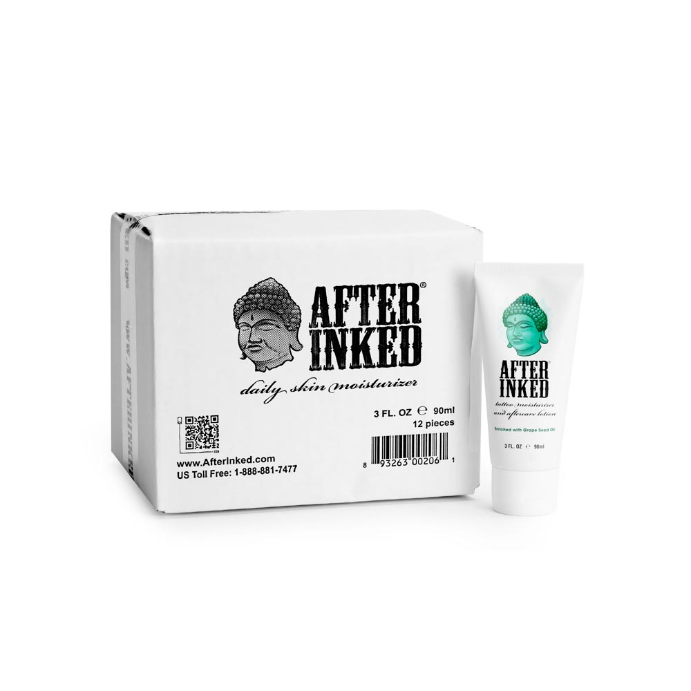 After Inked Tattoo Moisturizer and Lotion — Tattoo Aftercare — 3oz — Case of 12 - Ultimate Tattoo Supply