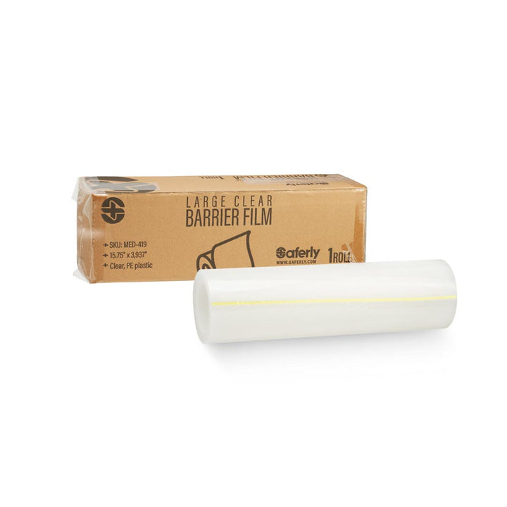 Saferly Medical Clear Barrier Film — 15.75” x 3,937” — One Roll - Ultimate Tattoo Supply