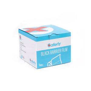 Saferly Medical Black Barrier Film — 4" x 6" — One Roll of 1200 Perforated Sheets - Ultimate Tattoo Supply