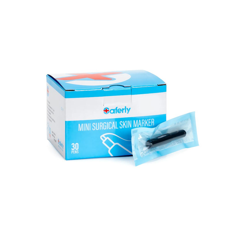 Saferly White Mini Surgical Skin Markers — Sterilized and Interchangeable — Box of 30 - Ultimate Tattoo Supply