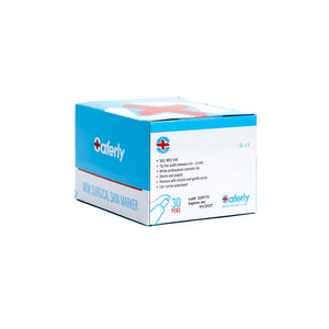Saferly White Mini Surgical Skin Markers — Sterilized and Interchangeable — Box of 30 - Ultimate Tattoo Supply