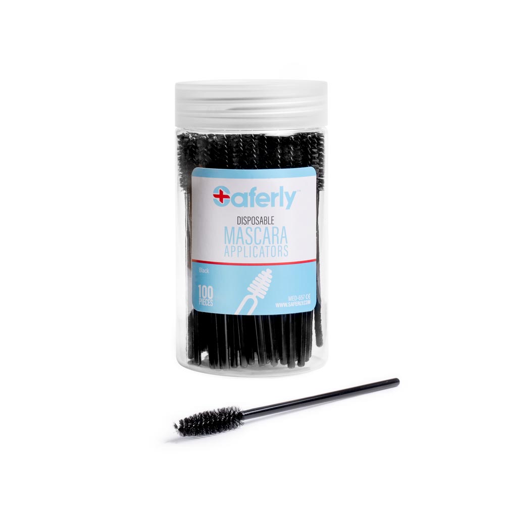 Saferly Disposable Mascara Applicators — Tub of 100 - Ultimate Tattoo Supply
