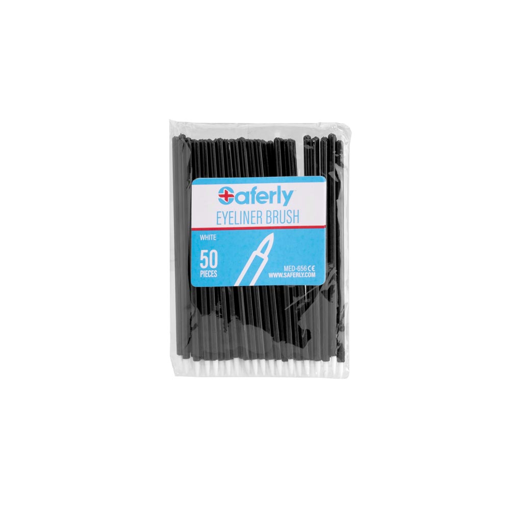 Saferly Disposable Eyeliner Brushes — Felt Tip — Pack of 50