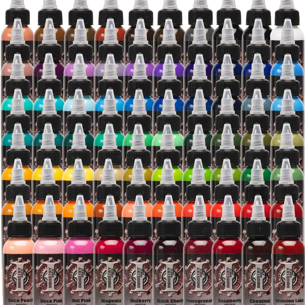 70 Color Set — Industry Inks — Pick Size - Ultimate Tattoo Supply