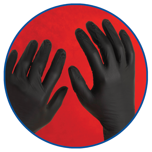 Adenna Night Angel - Black Nitrile Exam Gloves
