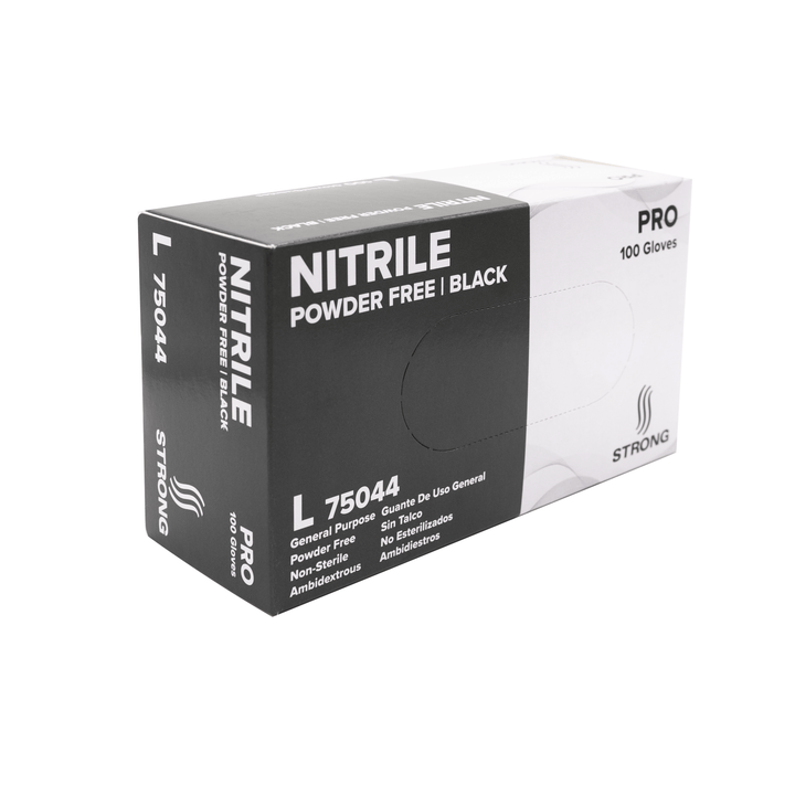 Strong Classic Black Disposable Nitrile Gloves - 4gm - 100/bx - Ultimate Tattoo Supply