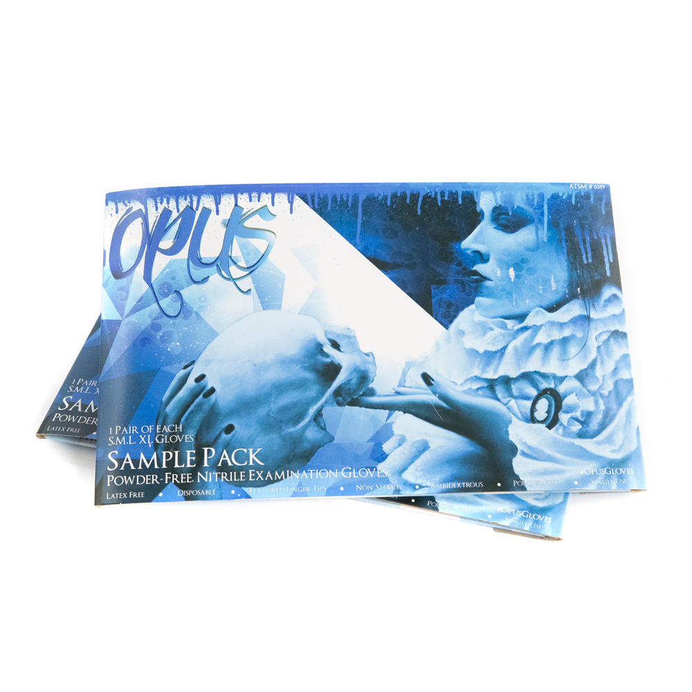 Opus Blue Nitrile Exam Gloves PF - Multi Pack - Ultimate Tattoo Supply