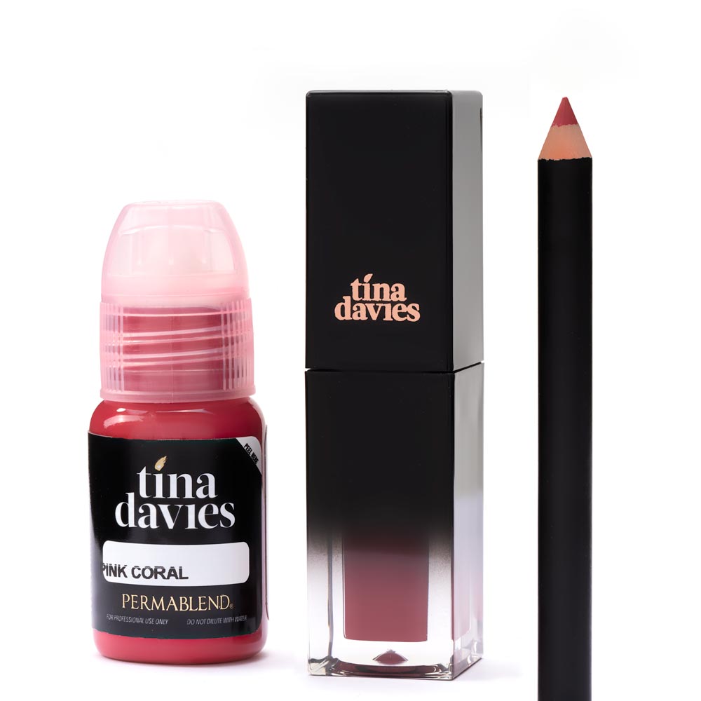 Tina Davies Lip Trio — Perma Blend — Pink Coral - Ultimate Tattoo Supply
