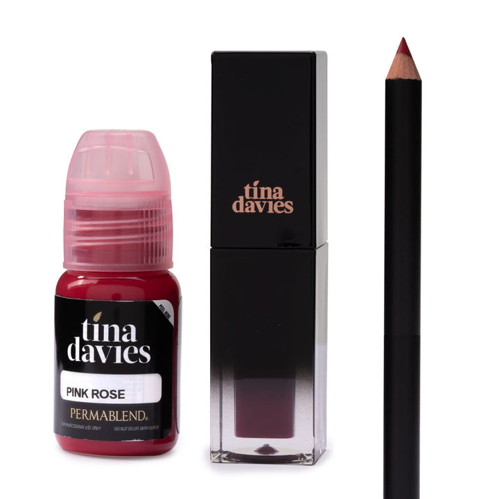 Tina Davies Lip Trio — Perma Blend — Pink Rose - Ultimate Tattoo Supply