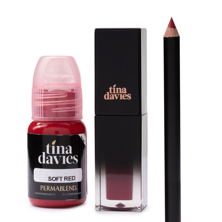 Tina Davies Lip Trio — Perma Blend — Soft Red - Ultimate Tattoo Supply