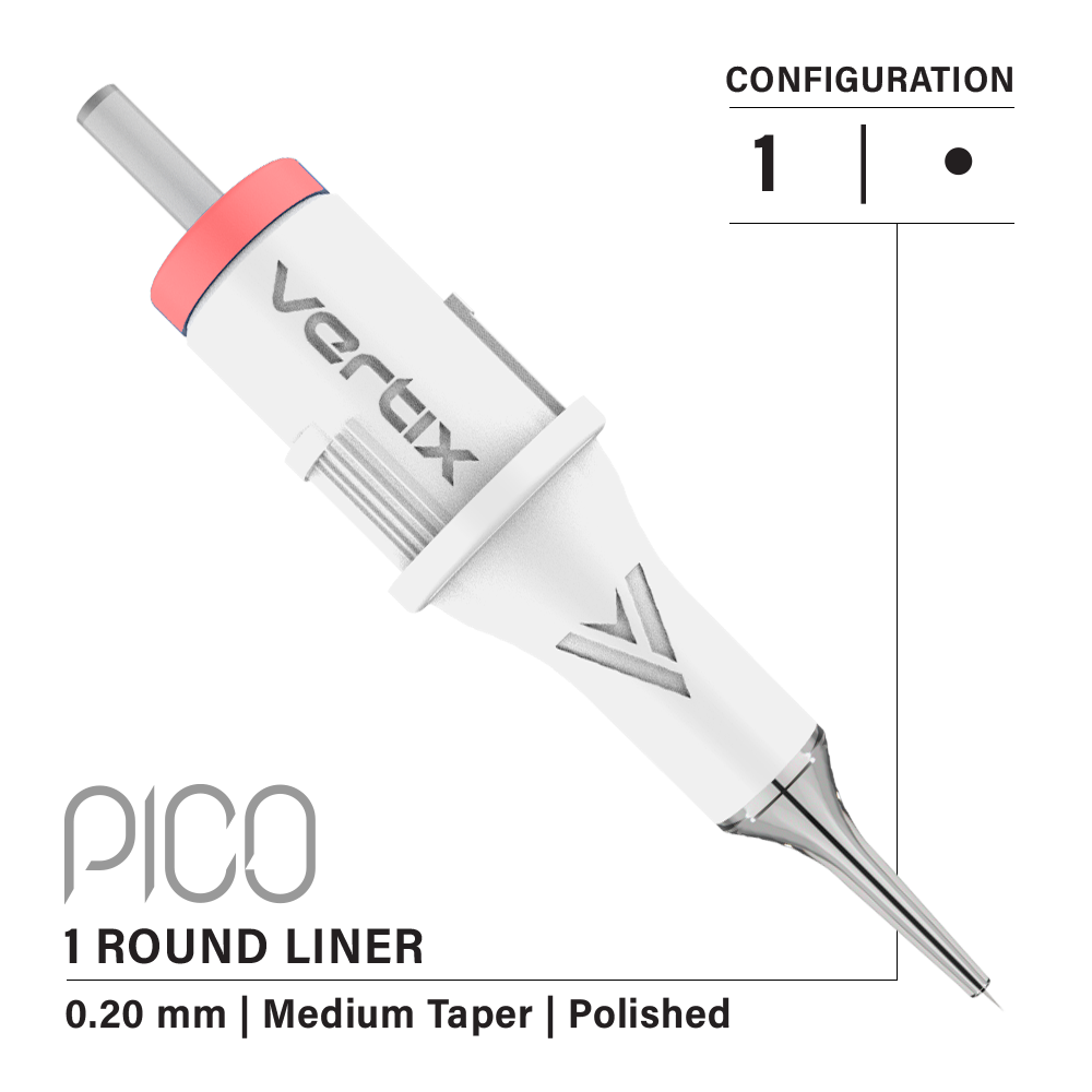 Vertix Pico PMU Membrane Cartridge Needles — Box of 20 - Ultimate Tattoo Supply