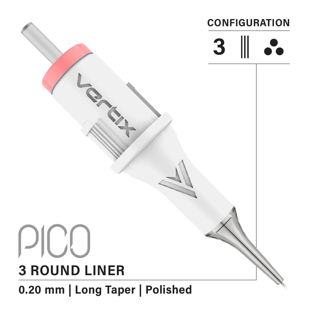 Vertix Pico PMU Membrane Cartridge Needles — Box of 20 - Ultimate Tattoo Supply