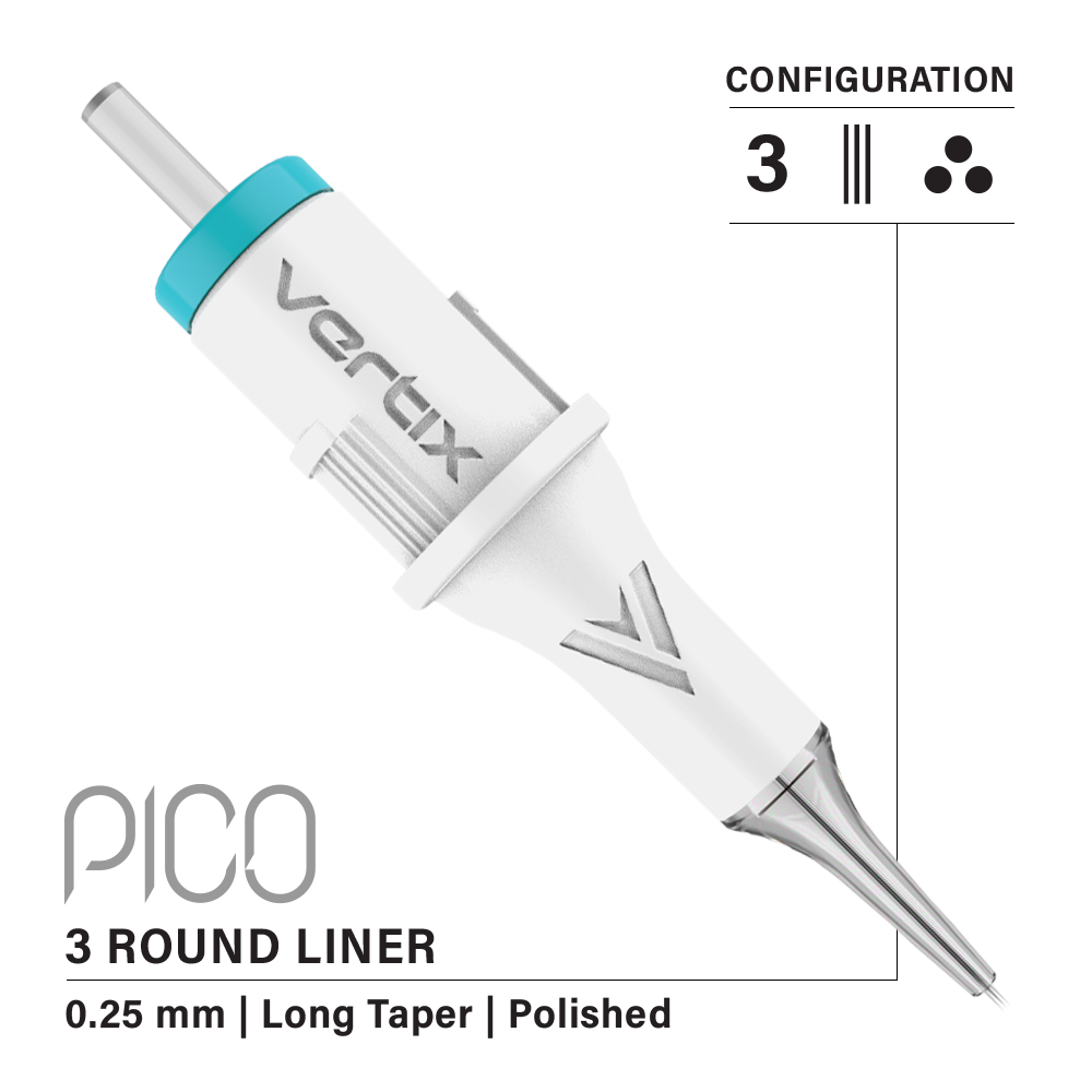 Vertix Pico PMU Membrane Cartridge Needles — Box of 20 - Ultimate Tattoo Supply
