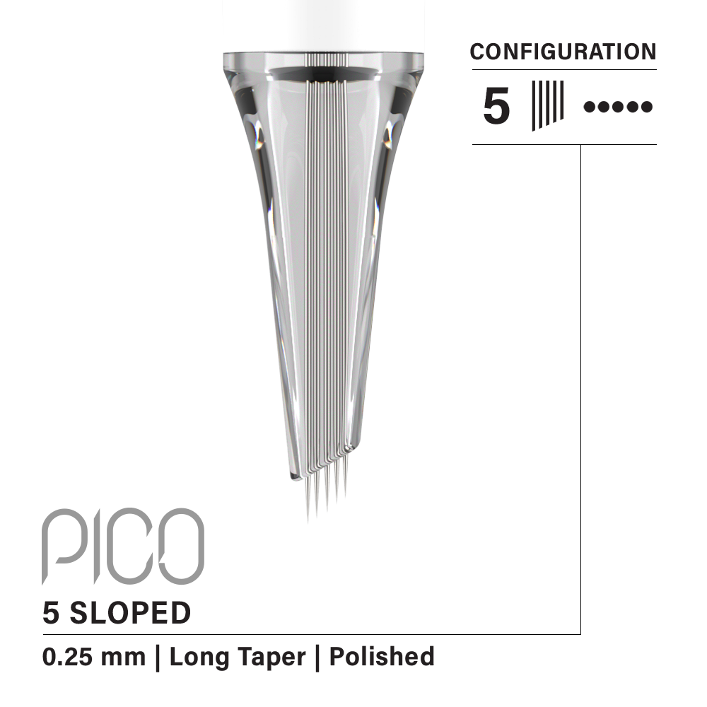 Vertix Pico PMU Membrane Cartridge Needles — Shaders — Box of 20 - Ultimate Tattoo Supply