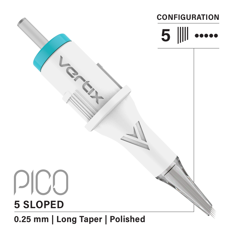 Vertix Pico PMU Membrane Cartridge Needles — Shaders — Box of 20 - Ultimate Tattoo Supply