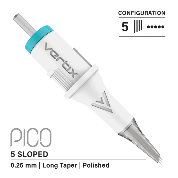 Vertix Pico PMU Membrane Cartridge Needles — Shaders — Box of 20 - Ultimate Tattoo Supply
