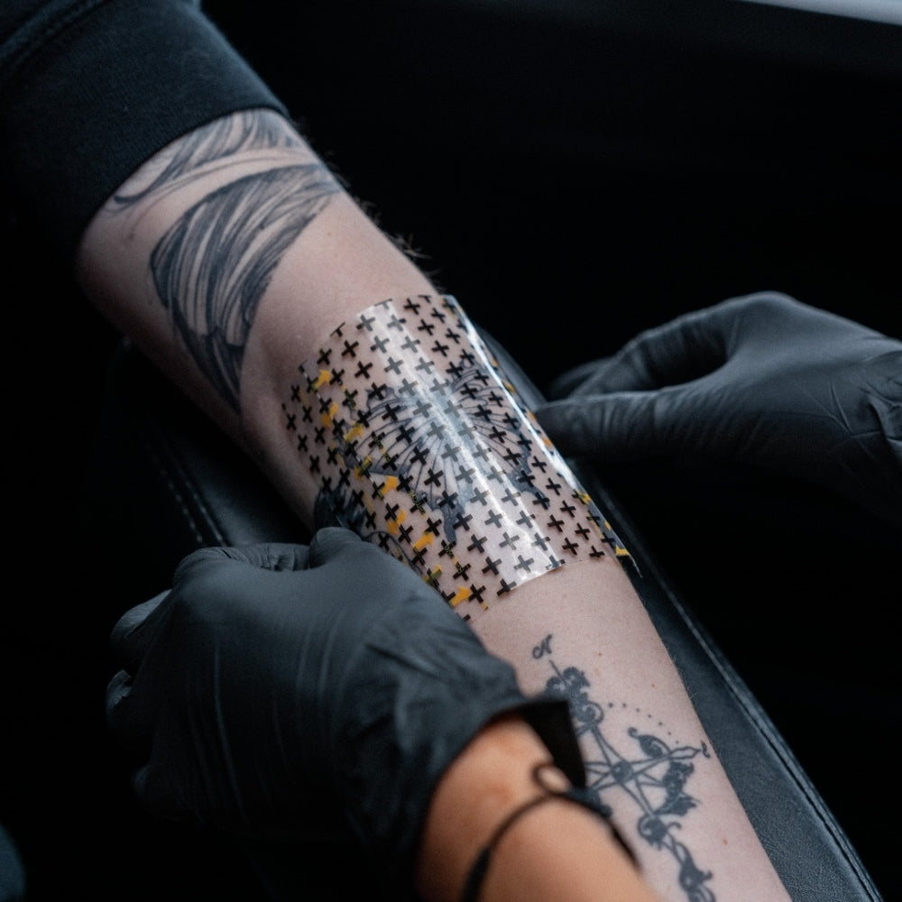Recovery Derm Shield – Tattoo Adhesive Film – 7.9" x 8yd Roll - Ultimate Tattoo Supply