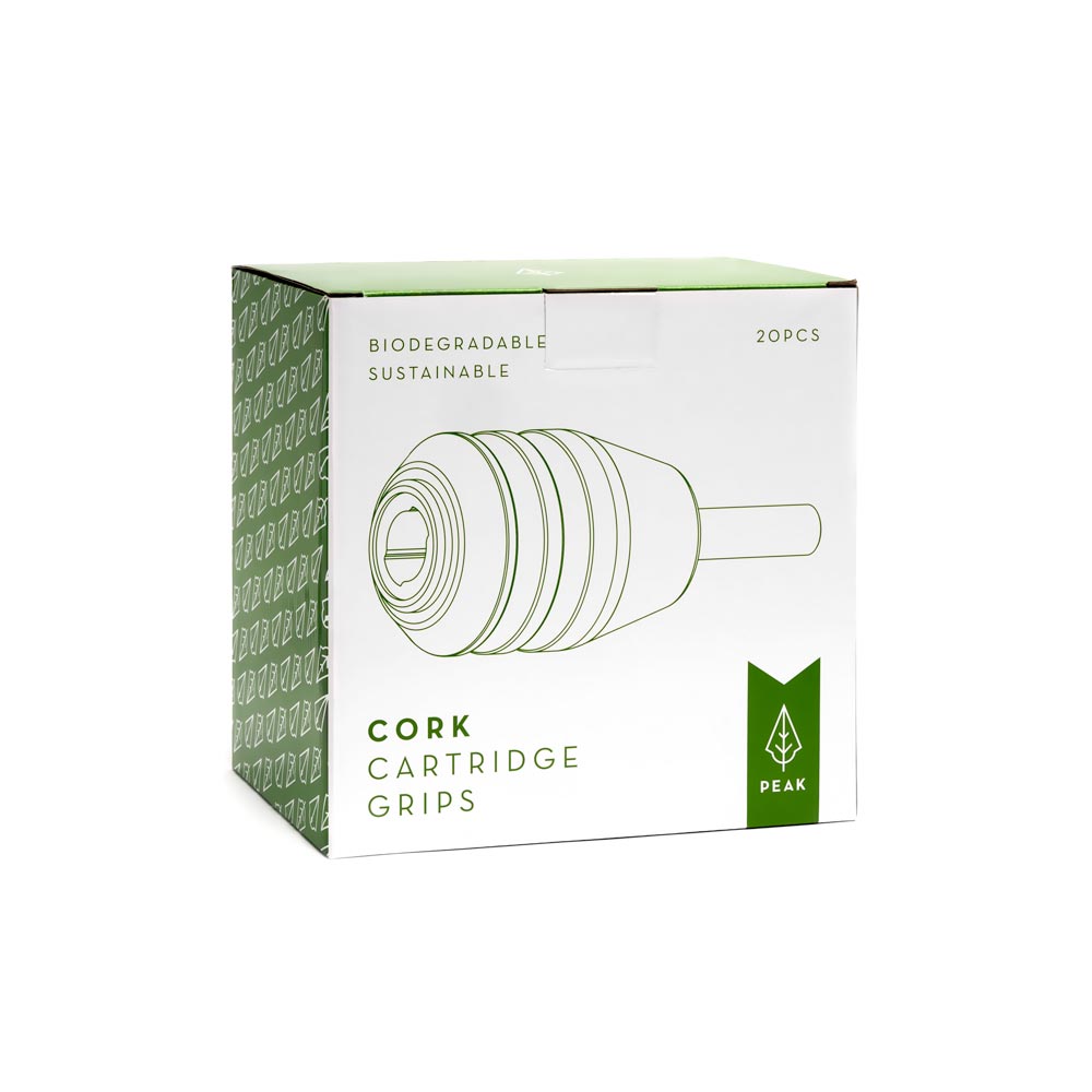 Peak Biodegradable Cork Cartridge Grips — Box of 20 - Ultimate Tattoo Supply