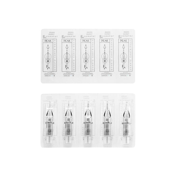 Quartz Cartridge - #8 Tight Round Liners Long Taper - Ultimate Tattoo Supply