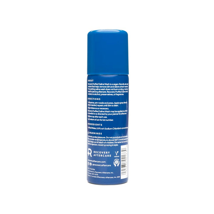 Recovery Purified Saline Wash Solution - 1.5oz. Spray Can - Ultimate Tattoo Supply